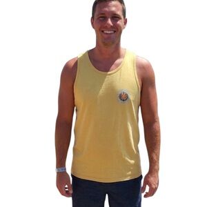 Alvin's Island Yellow Men Tank 100% Cotton Top Sleeveless Size: XL